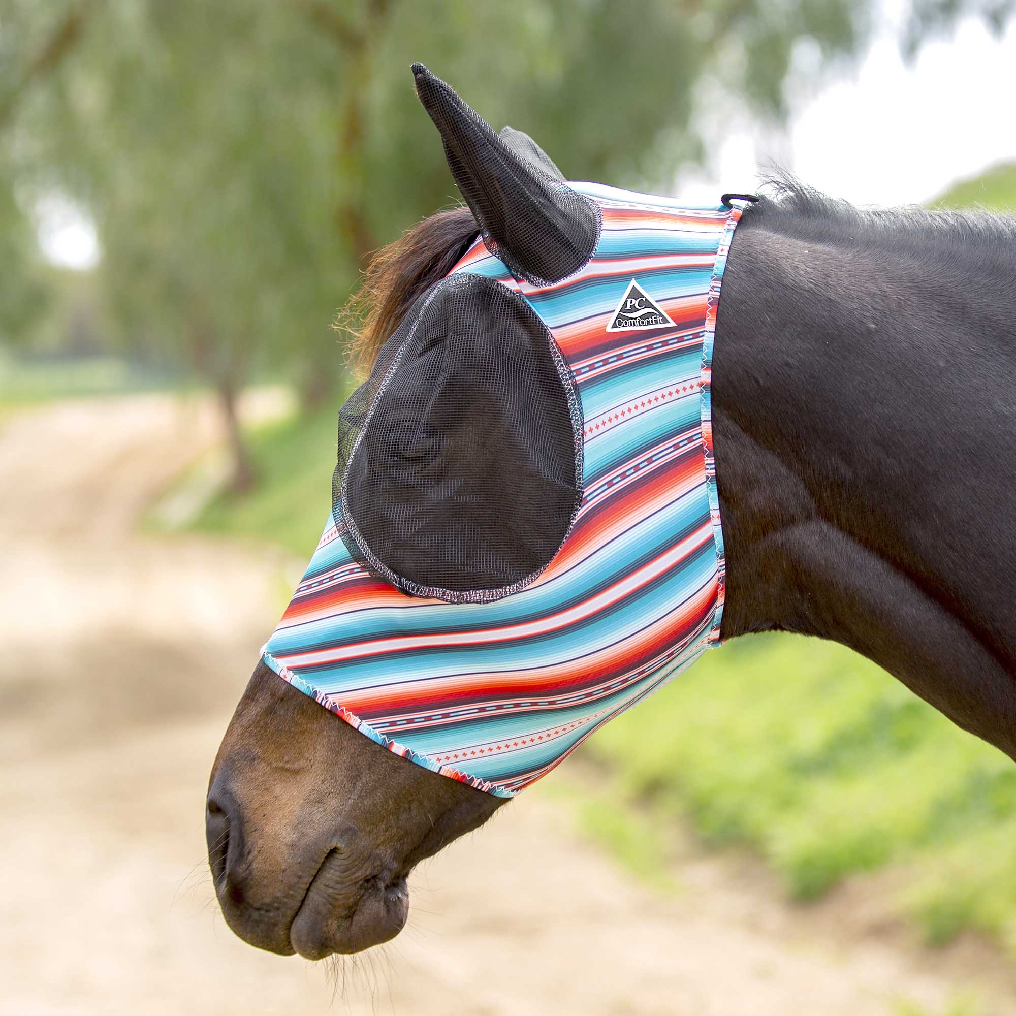 Professional's Choice Comfort Fit Lycra Horse Fly Mask with Ears - Buy Pet Shop