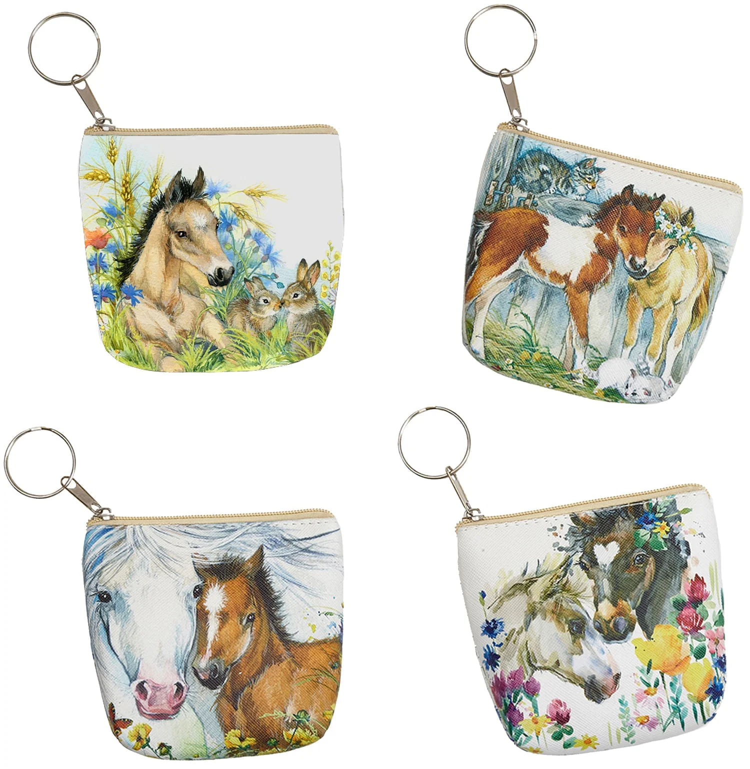 Equestrian Zippered Coin Purse Keychain - Buy Pet Shop