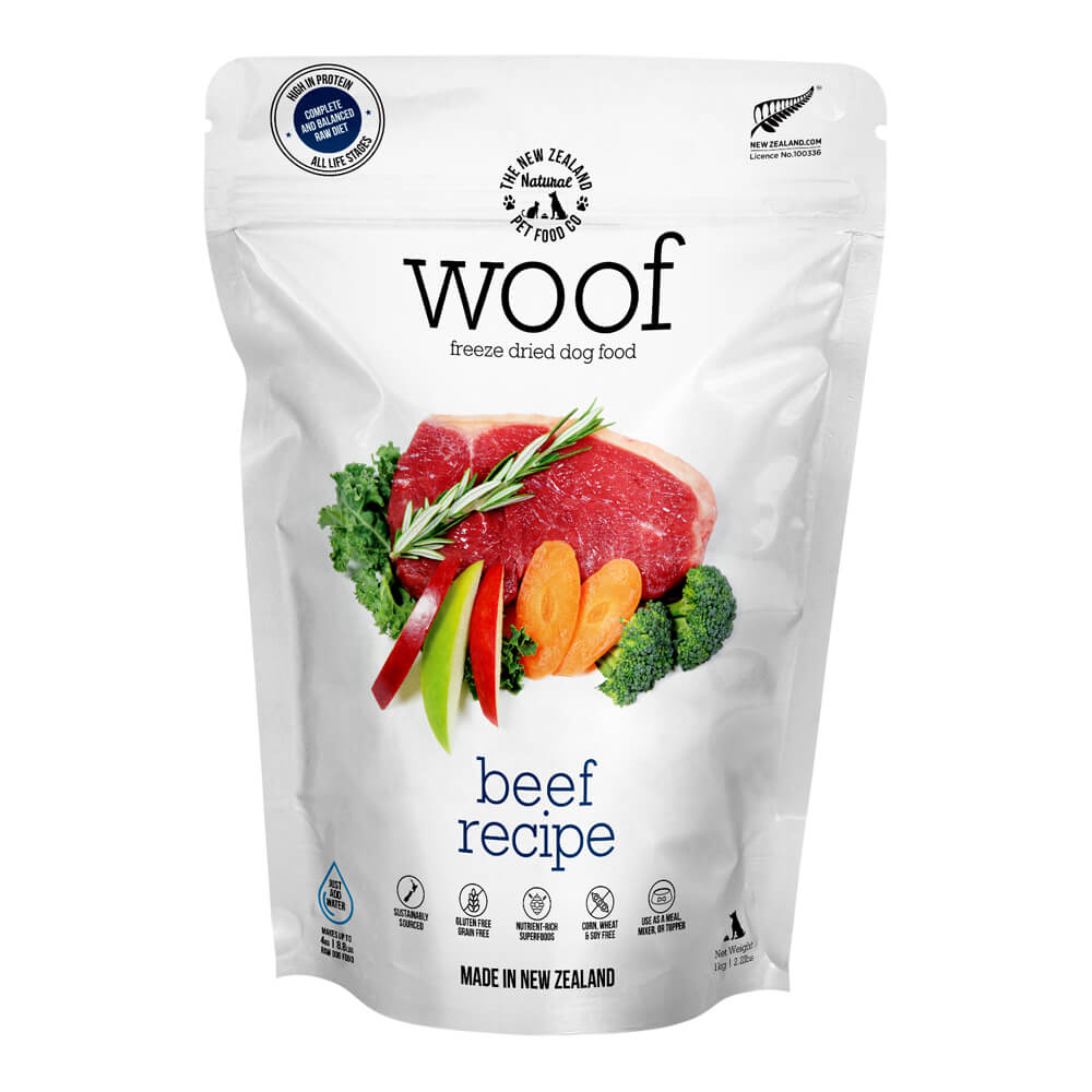 Woof Beef Freeze Dried Dog Food, 2.2 lb - Buy Pet Shop