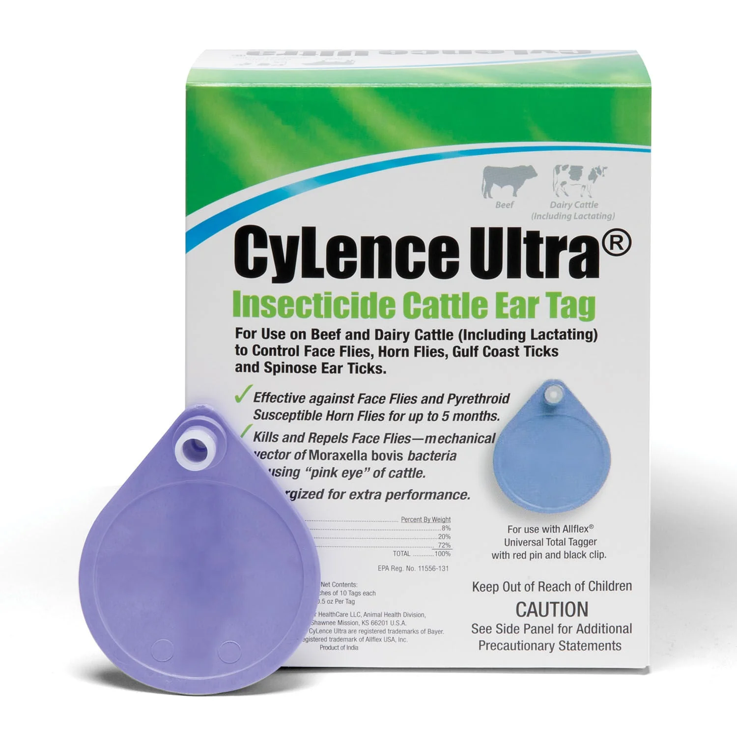 CyLence Ultra Insecticide Ear Tags, 20 pack - Buy Pet Shop