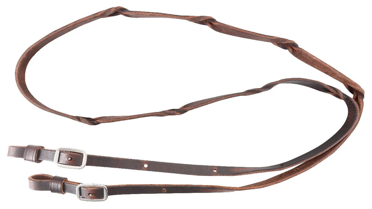 Classic Equine Blood Twist Latigo Leather Barrel Rein for Horses - Buy Pet Shop