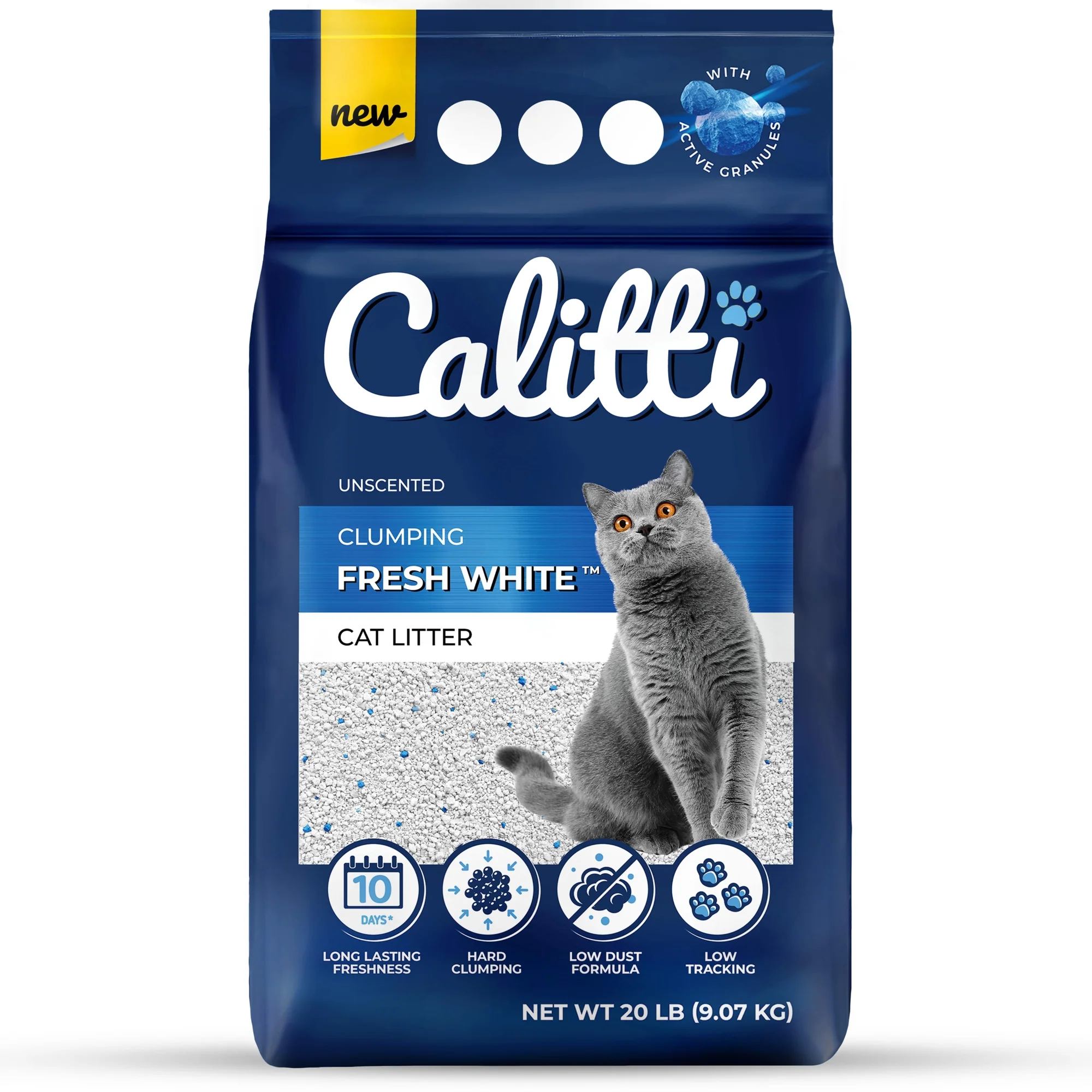 Calitti Fresh White Cat Litter, Unscented, 20 lbs - Buy Pet Shop