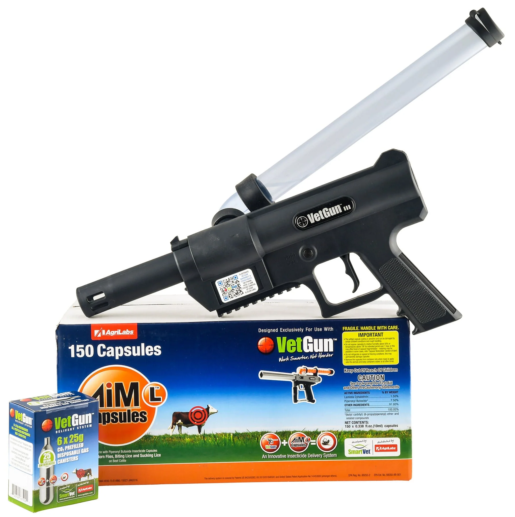 VetGun III AiM-L Cattle Insecticide Delivery System - 150 Cow Producer Kit - Buy Pet Shop