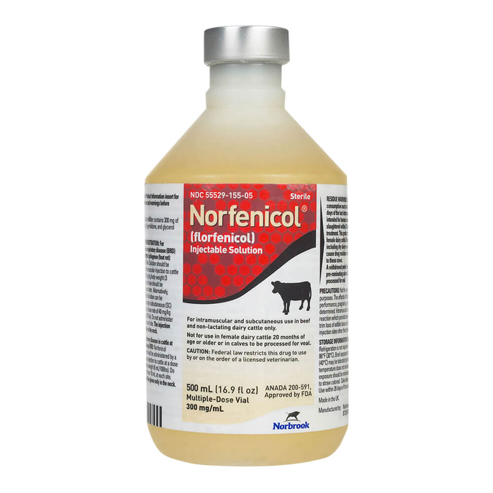 Rx Norfenicol (florfenicol) Injectable Solution for Cattle, 500 ml - Buy Pet Shop