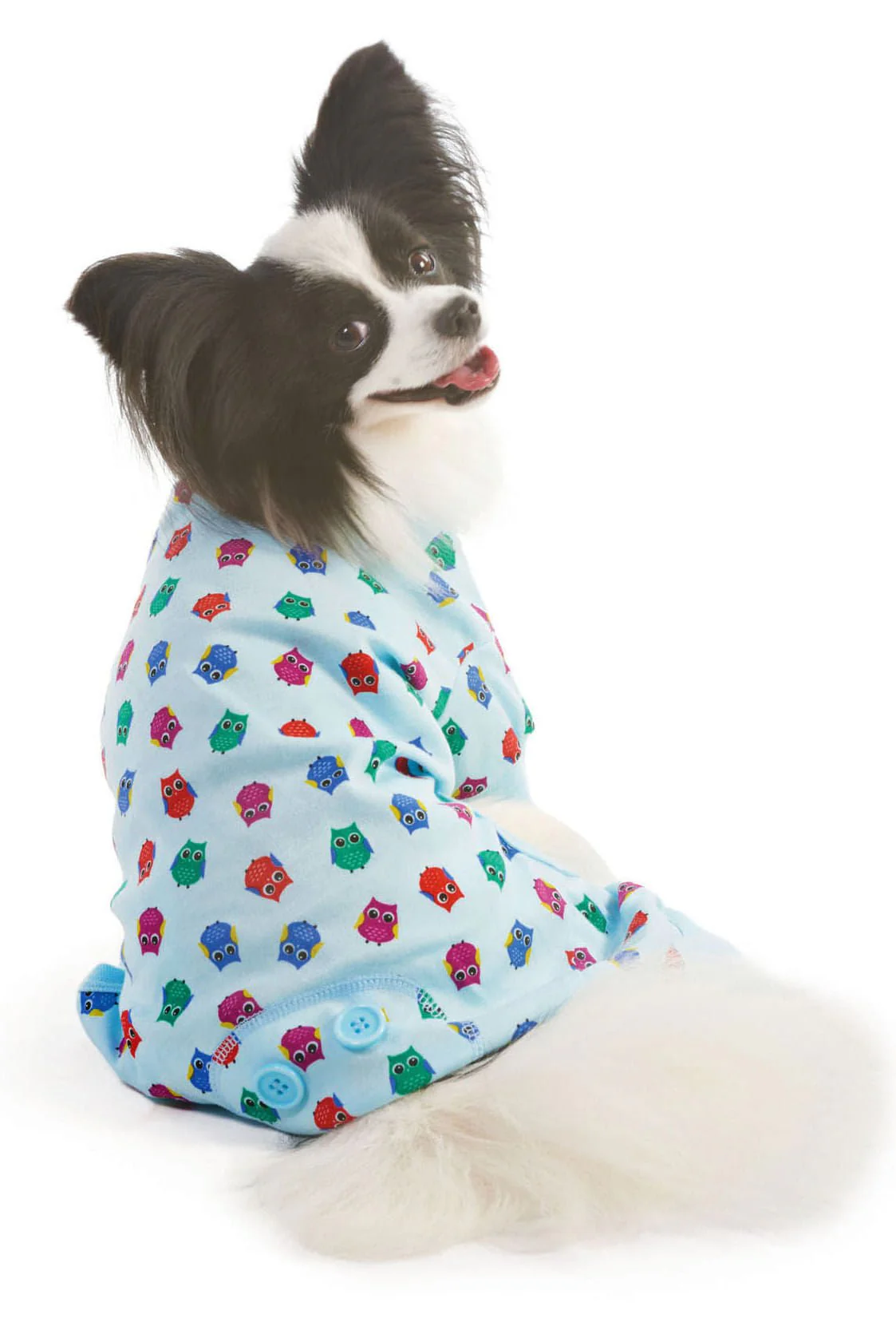 Owl Print Dog Pajamas, Blue - Buy Pet Shop