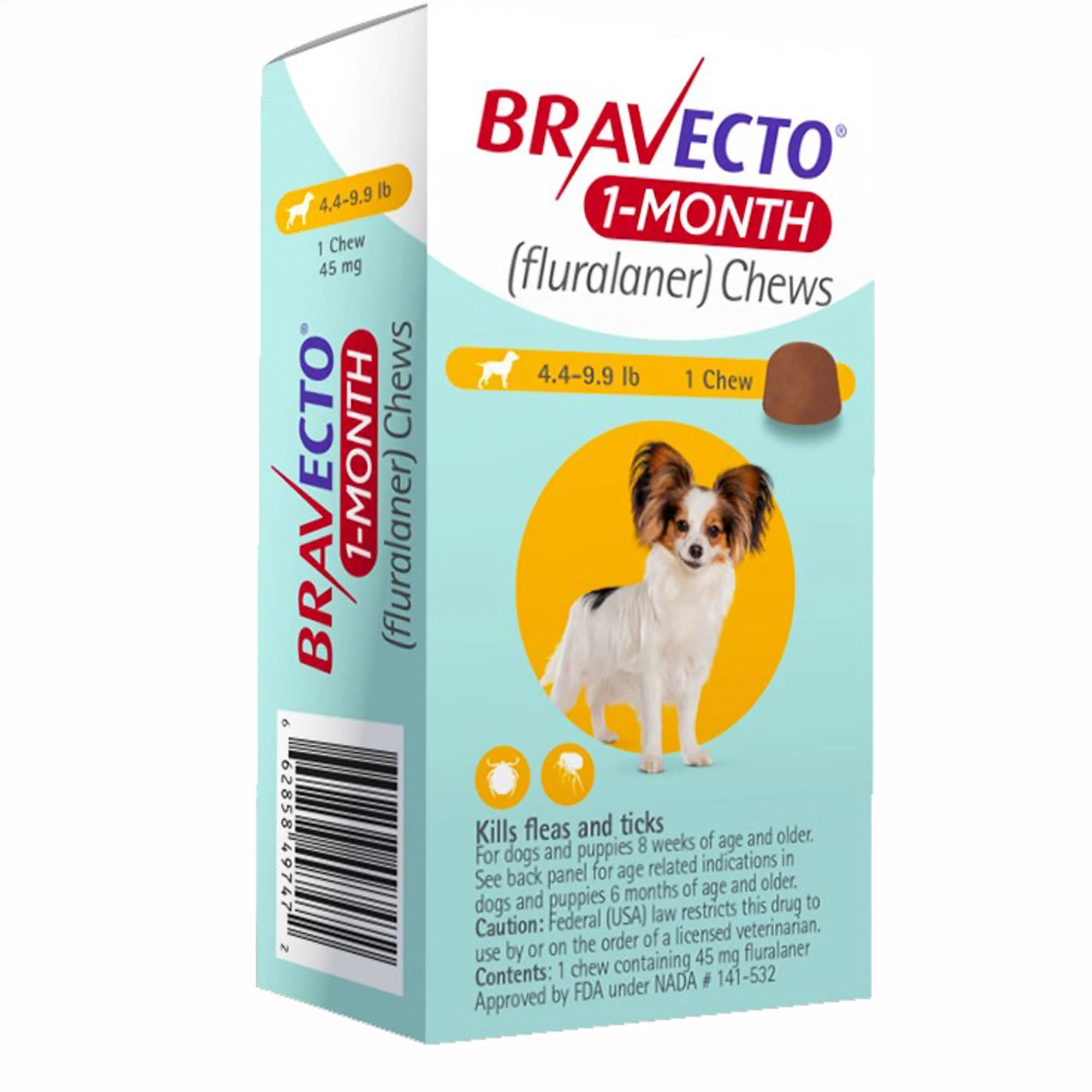Bravecto (fluralaner) Chews for Dogs, 1 Month Treatment - Buy Pet Shop