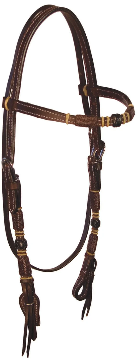 Buffalo Leather Tres Rawhide Browband Headstall - Buy Pet Shop