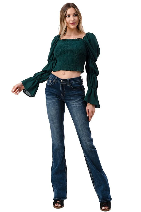 Grace in LA 3D Aztec Mid Rise Bootcut Jeans - Buy Pet Shop