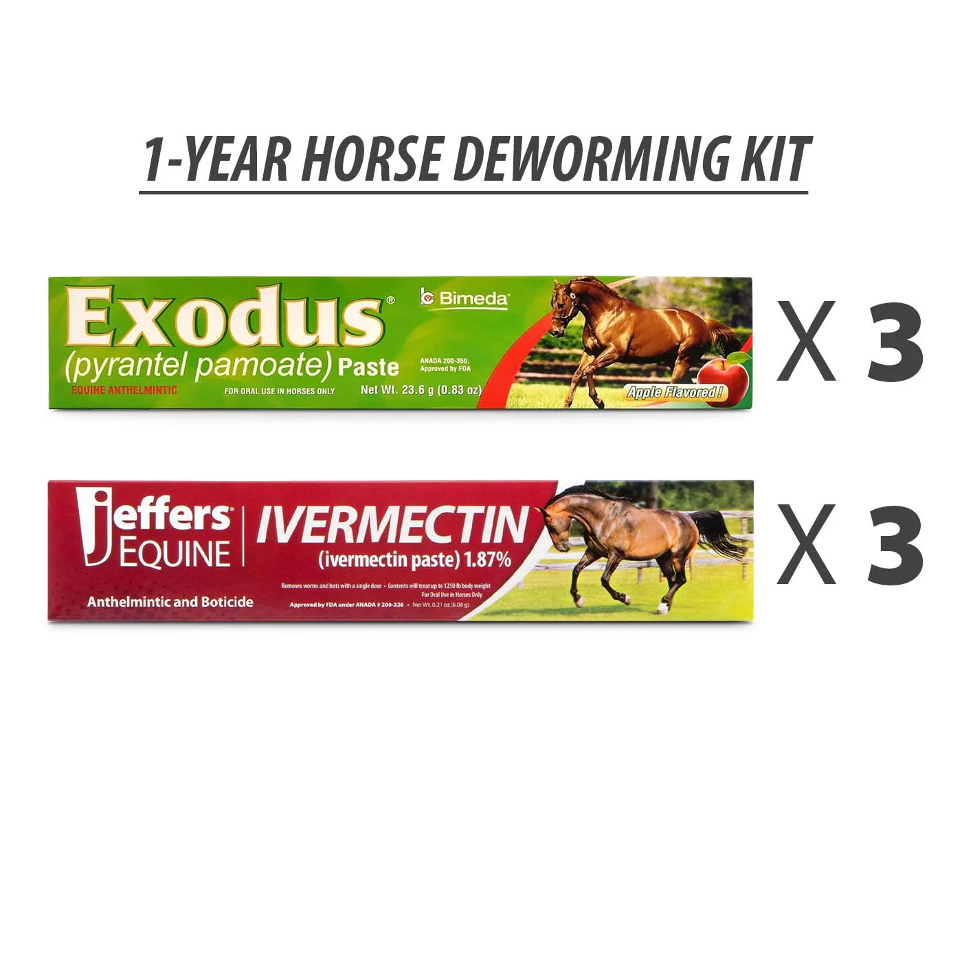 1-Year Horse Deworming Kit - Buy Pet Shop