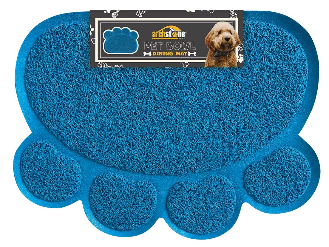 Pet Bowl Dining Mat Pawprint Shape - Buy Pet Shop