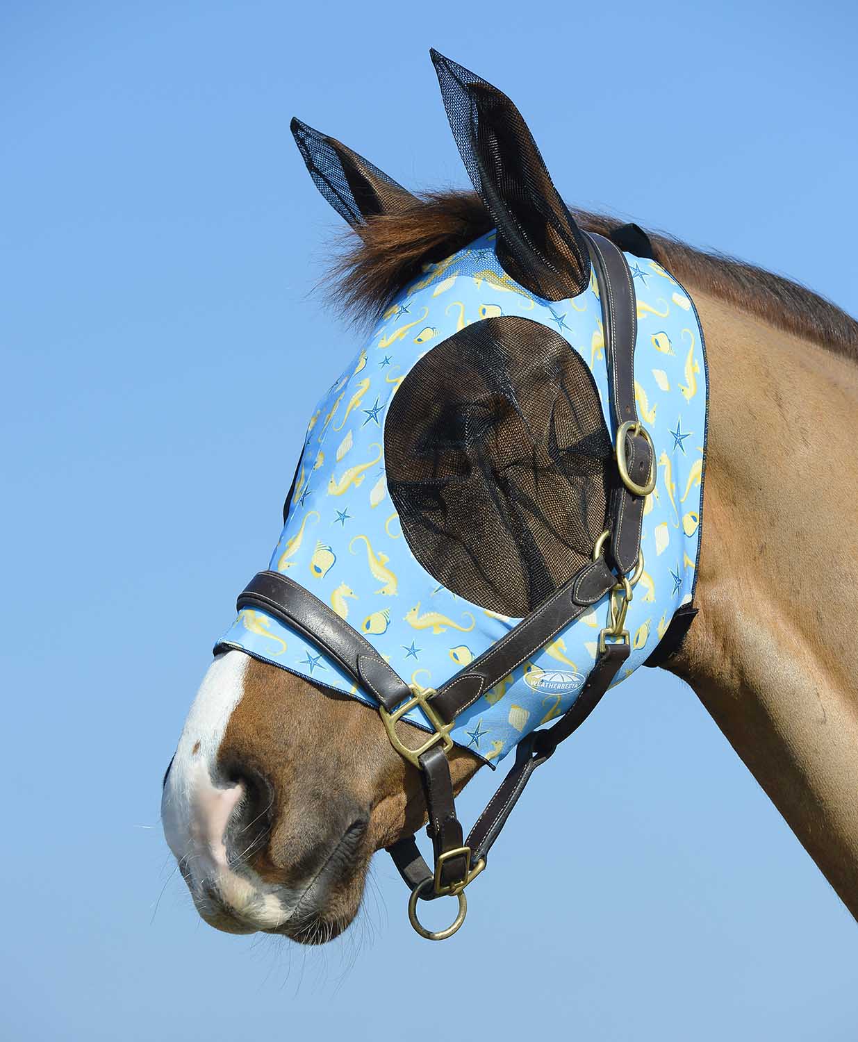 Weatherbeeta Stretch Bug Eye Saver Horse Fly Mask with Ears, Seahorse - Buy Pet Shop