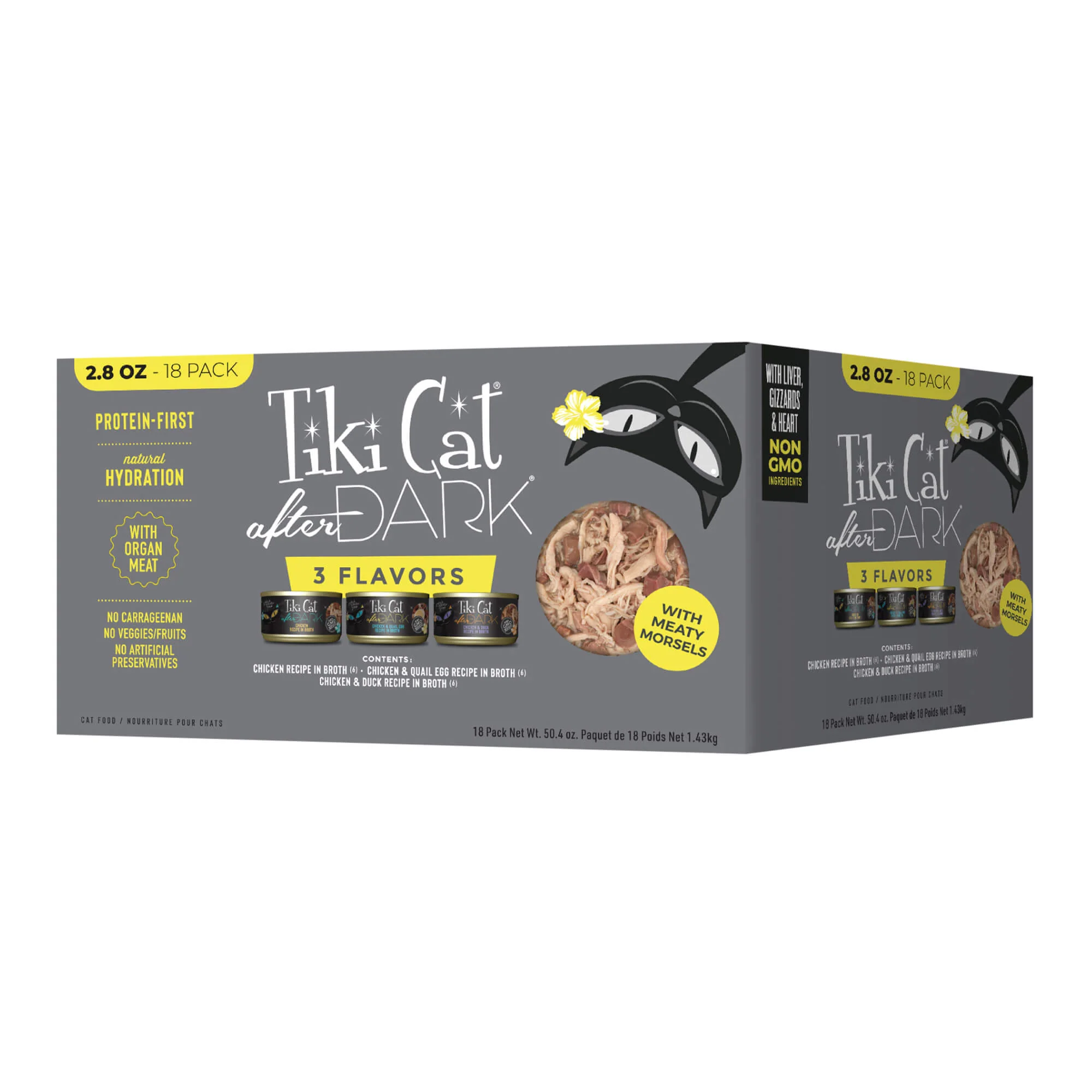 Tiki Cat After Dark Wet Cat Food, Whole Foods Variety Pack, 2.8 oz Cans, 18 ct - Buy Pet Shop