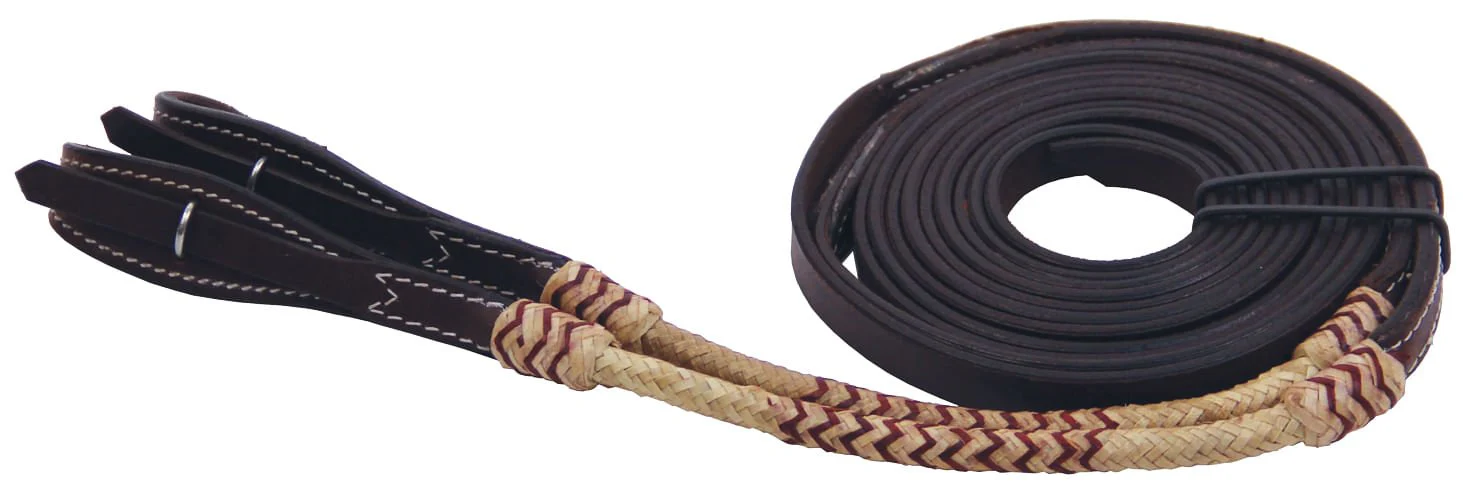 Buffalo Leather Rolled Rawhide Split Reins, 8 ft - Buy Pet Shop