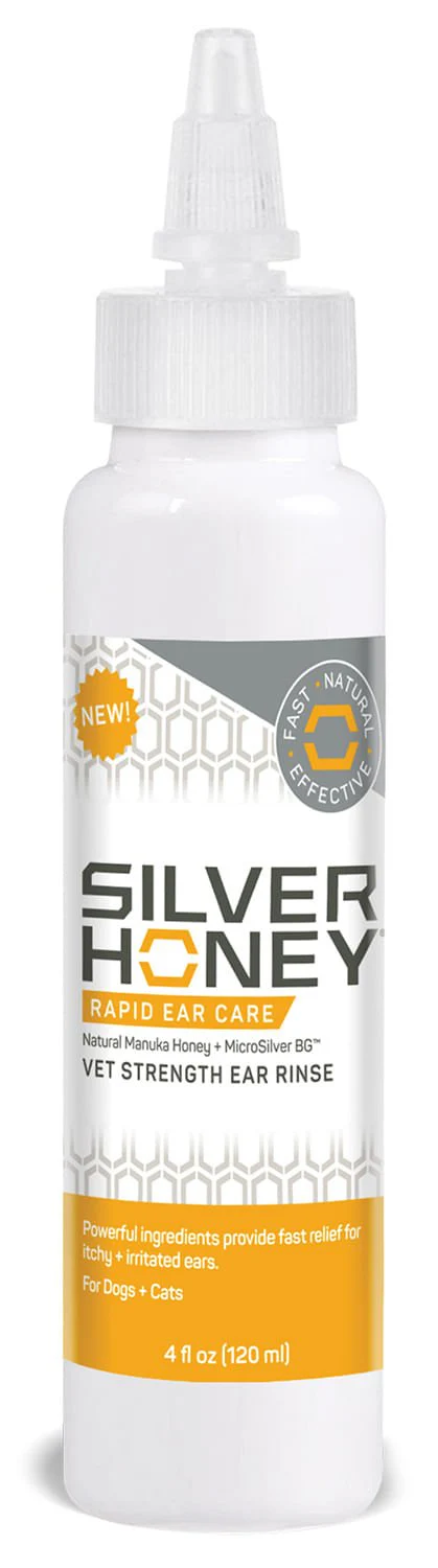 Silver Honey Rapid Ear Care Vet Strength Ear Rinse, 4 fl oz Bottle - Buy Pet Shop