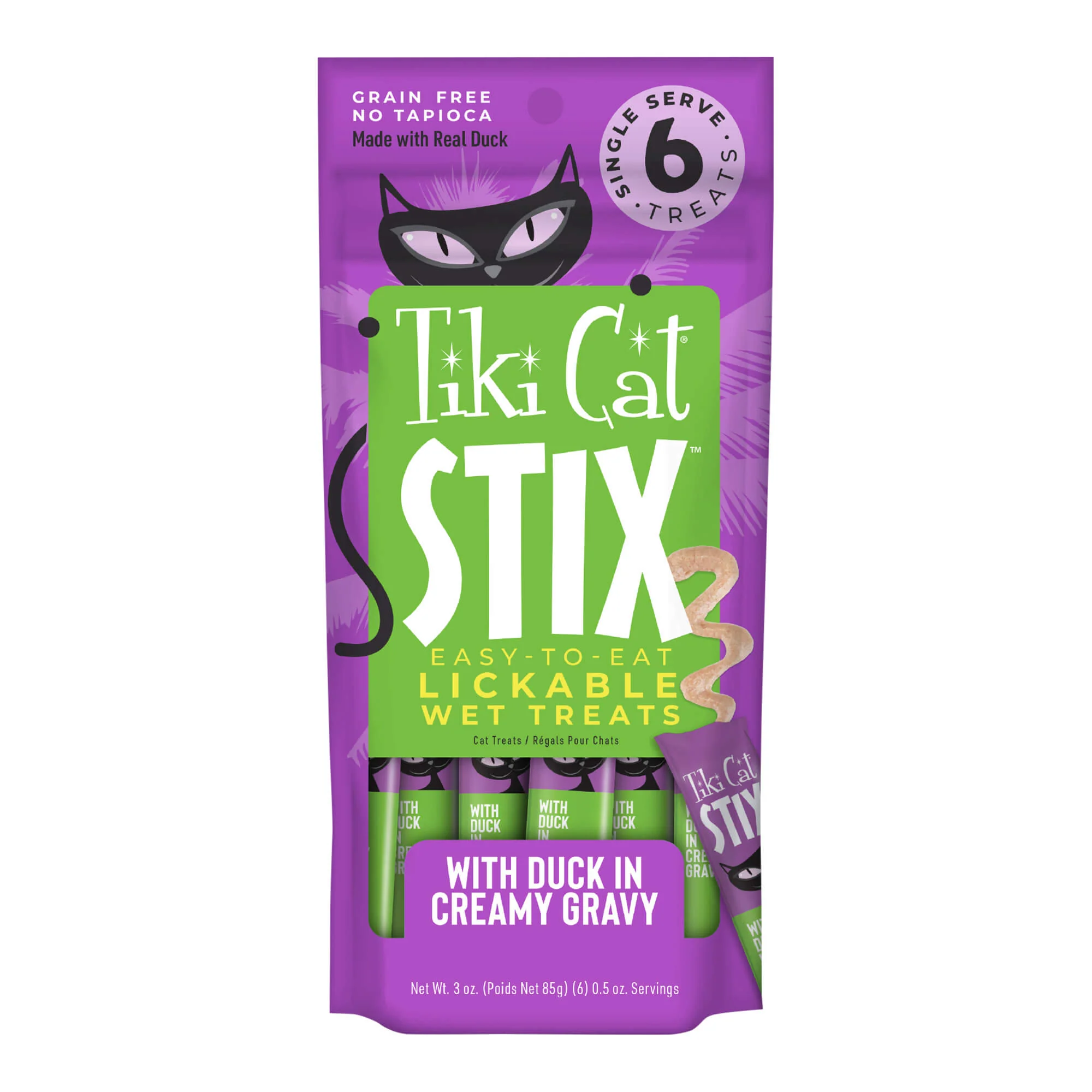 Tiki Cat Stix Wet Cat Treats, Duck, Case of 12 (6 ct) - Buy Pet Shop