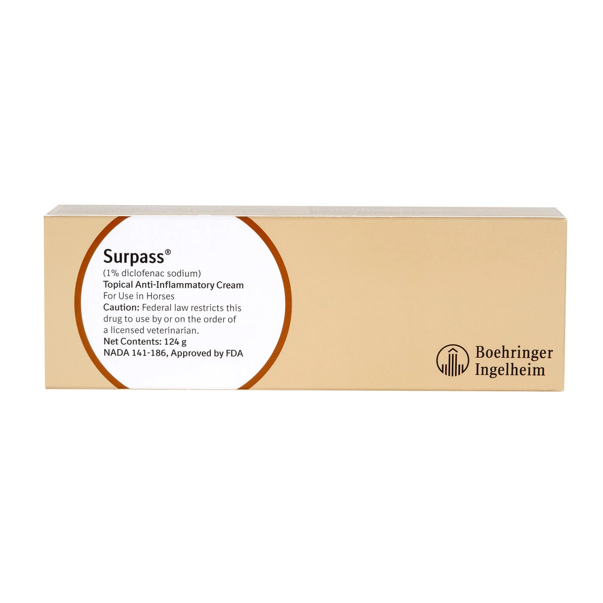 Surpass (1% diclofenac sodium) Topical Cream for Horses, 124 gm/1 Tube - Buy Pet Shop