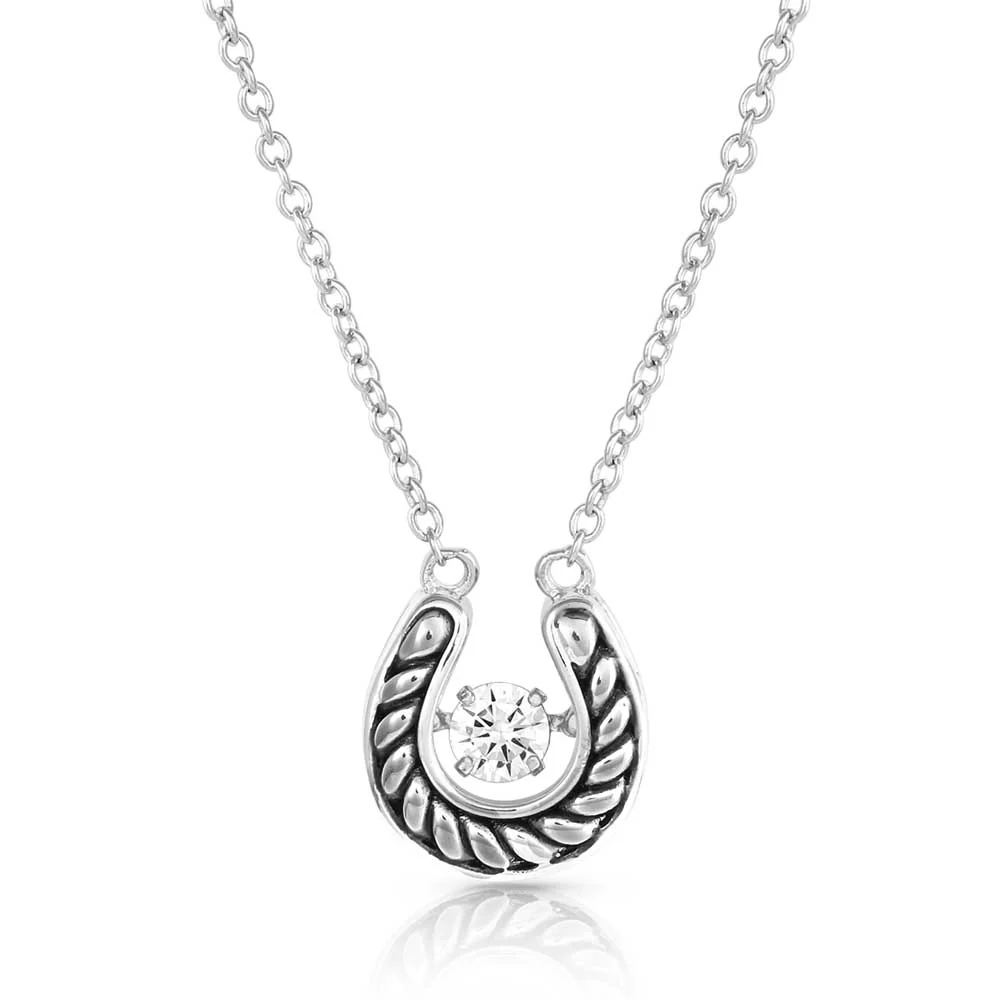 Lucky Dancing Crystal Horseshoe Necklace - Buy Pet Shop
