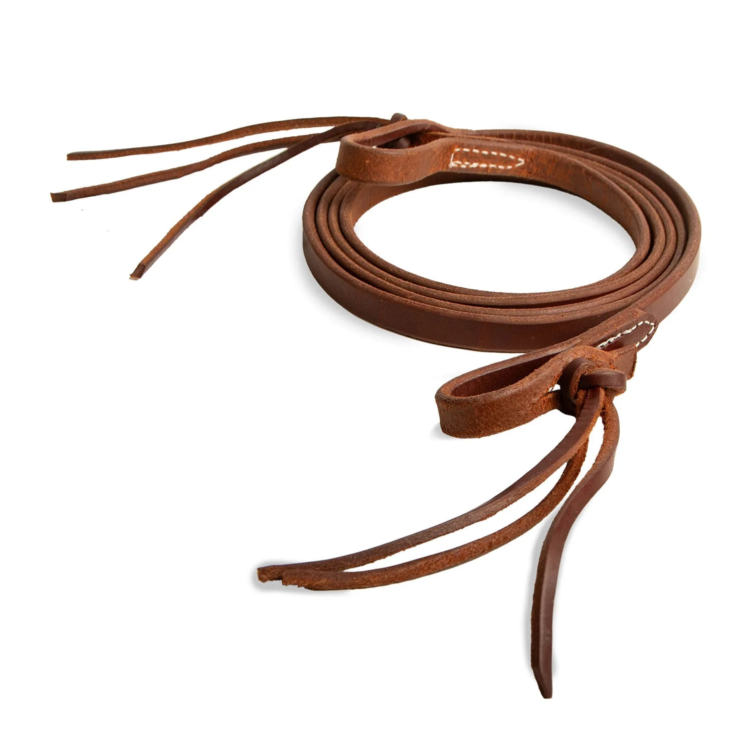 Poplar Head Saddlery Oiled Harness Leather Pineapple Knot Roping Rein, 5/8