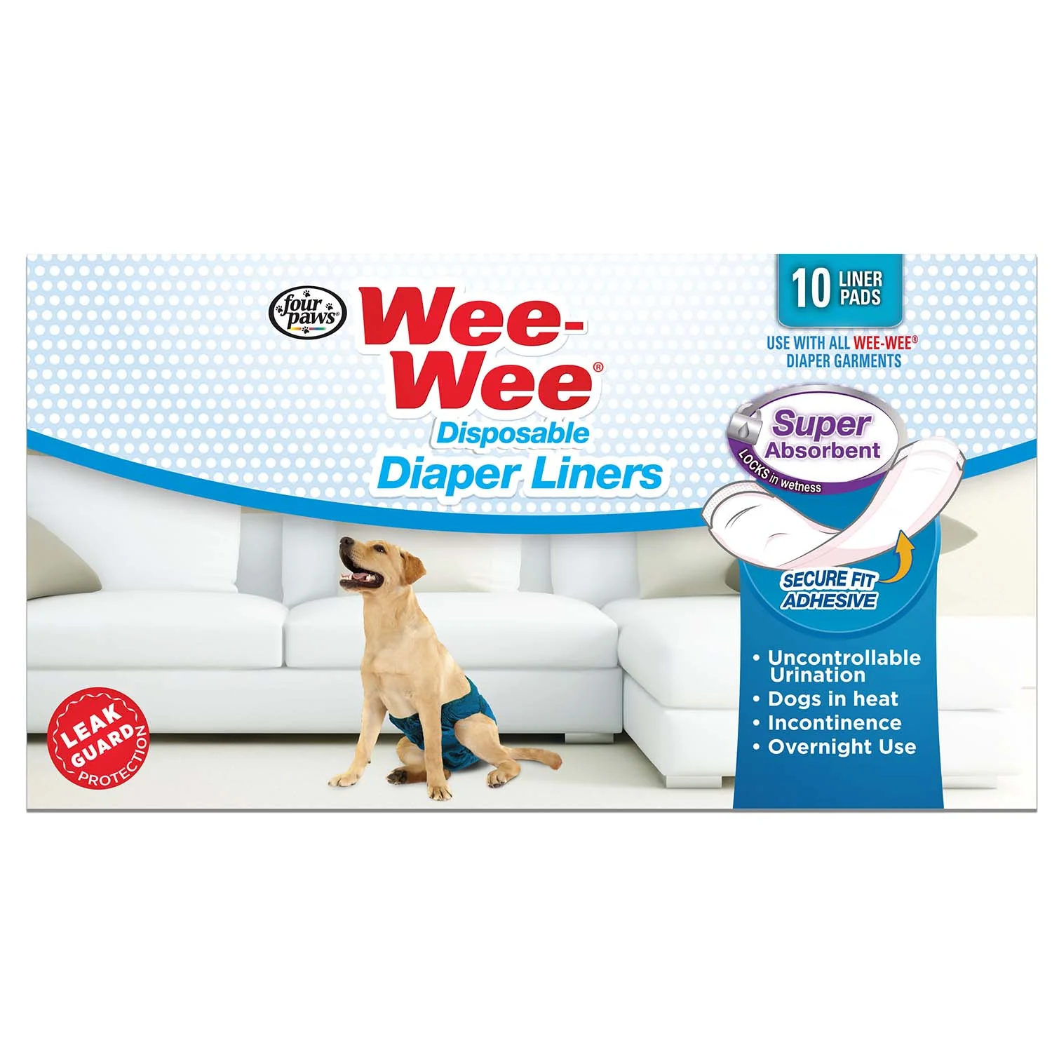 Wee-Wee Super Absorbent Disposable Dog Diaper Liners, 10 ct - Buy Pet Shop