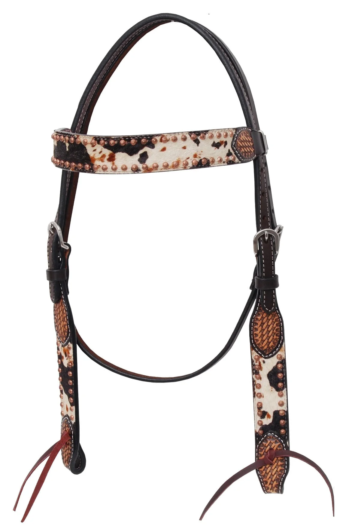 Rafter T Peppered Hide Browband Headstall - Buy Pet Shop