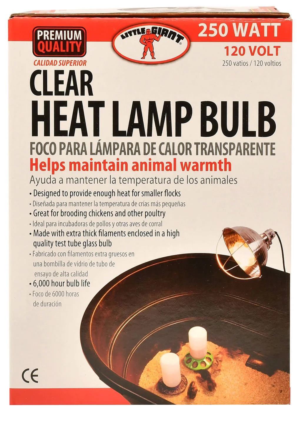 Clear Heat Lamp Bulb, 250 Watt - Buy Pet Shop