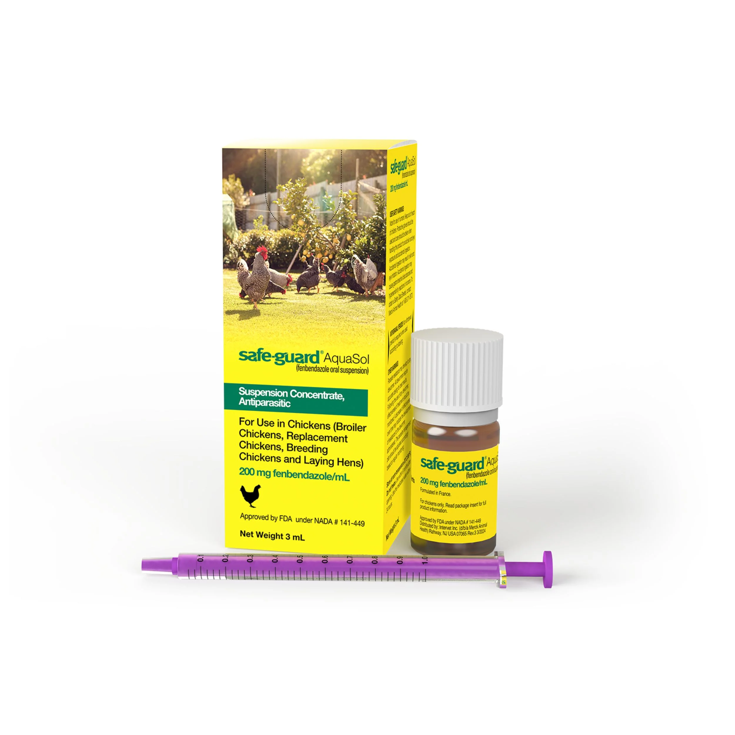 Safe-Guard AquaSol Dewormer for Backyard Chickens, 3ml - Buy Pet Shop