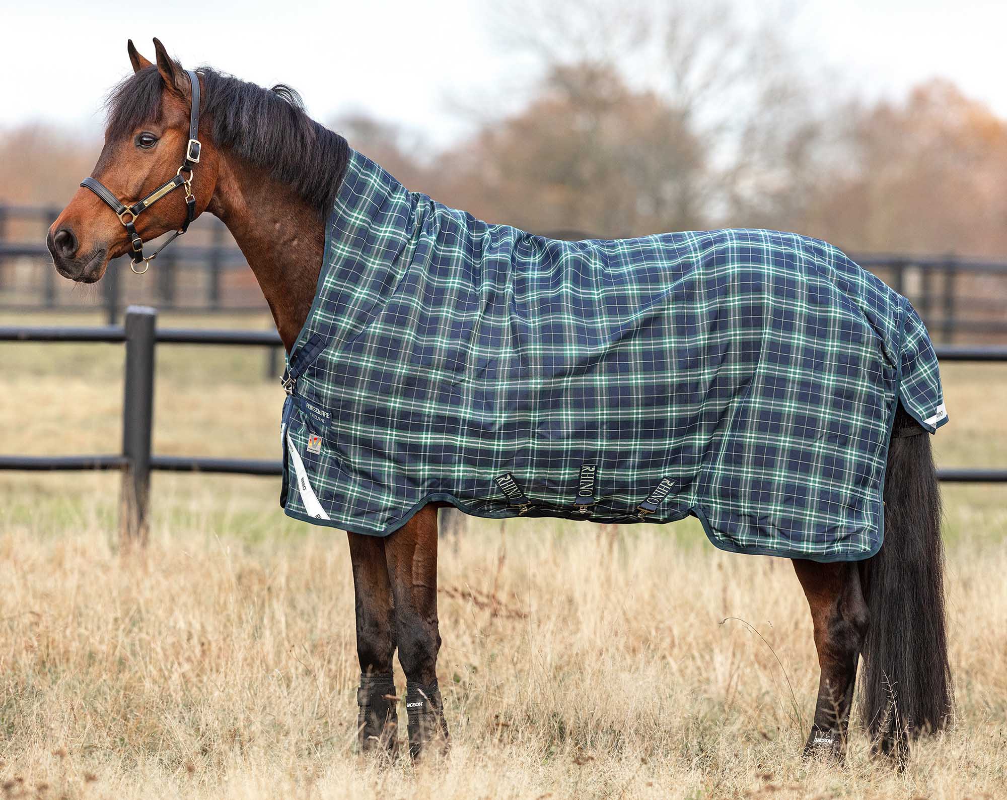 Rhino Wug Hunter Check Heavyweight Horse Turnout Blanket with Vari-Layer - Buy Pet Shop