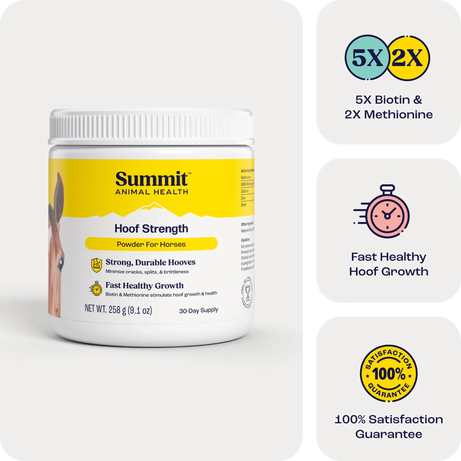 Summit Animal Health - Hoof Strength Powder for Horses, 9.1 oz - Buy Pet Shop