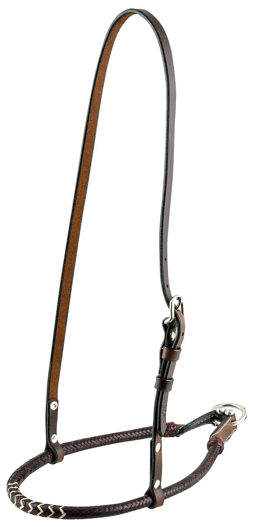 Buffalo Leather Rolled Rawhide Noseband for Horses w/ Stainless Steel Hardware - Buy Pet Shop