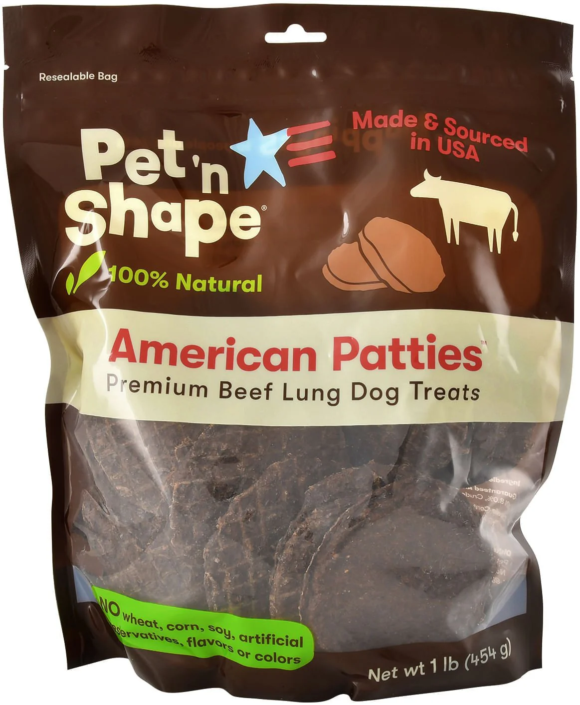 American Patties Premium Beef Lung Dog Treats - Buy Pet Shop