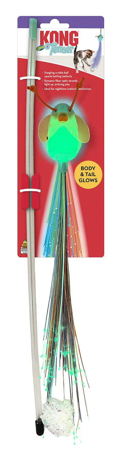 KONG Teaser Glow in the Dark Firefly Wand Cat Toy - Buy Pet Shop