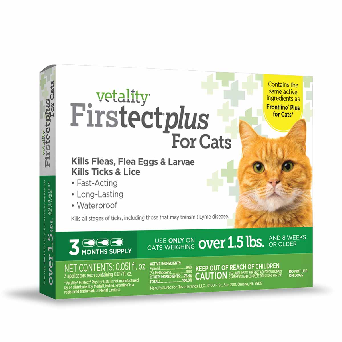 Vetality Firstect Plus for Cats, 3-pack - Buy Pet Shop