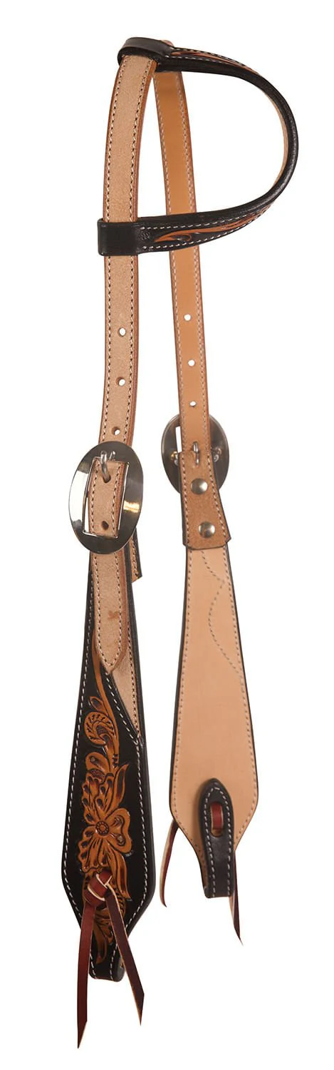 Professional's Choice Black Floral Roughout One Ear Headstall - Buy Pet Shop