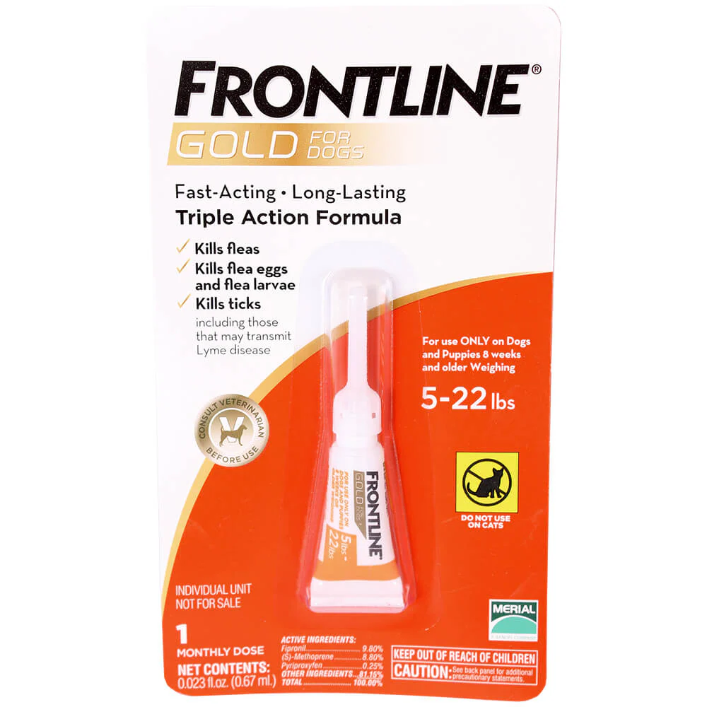 Frontline Gold for Dogs, 5-22 lbs, Single - Buy Pet Shop