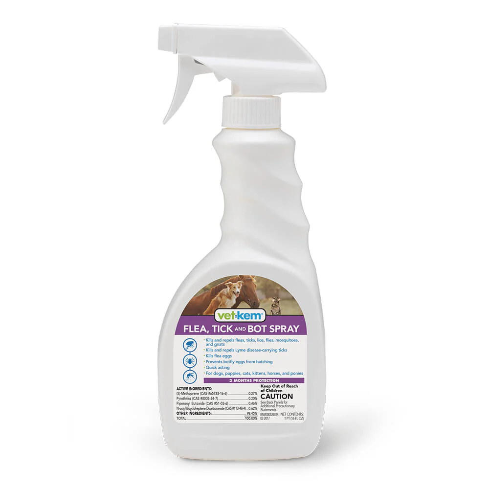 Vet-Kem Flea, Tick & Bot Spray, 16 oz - Buy Pet Shop