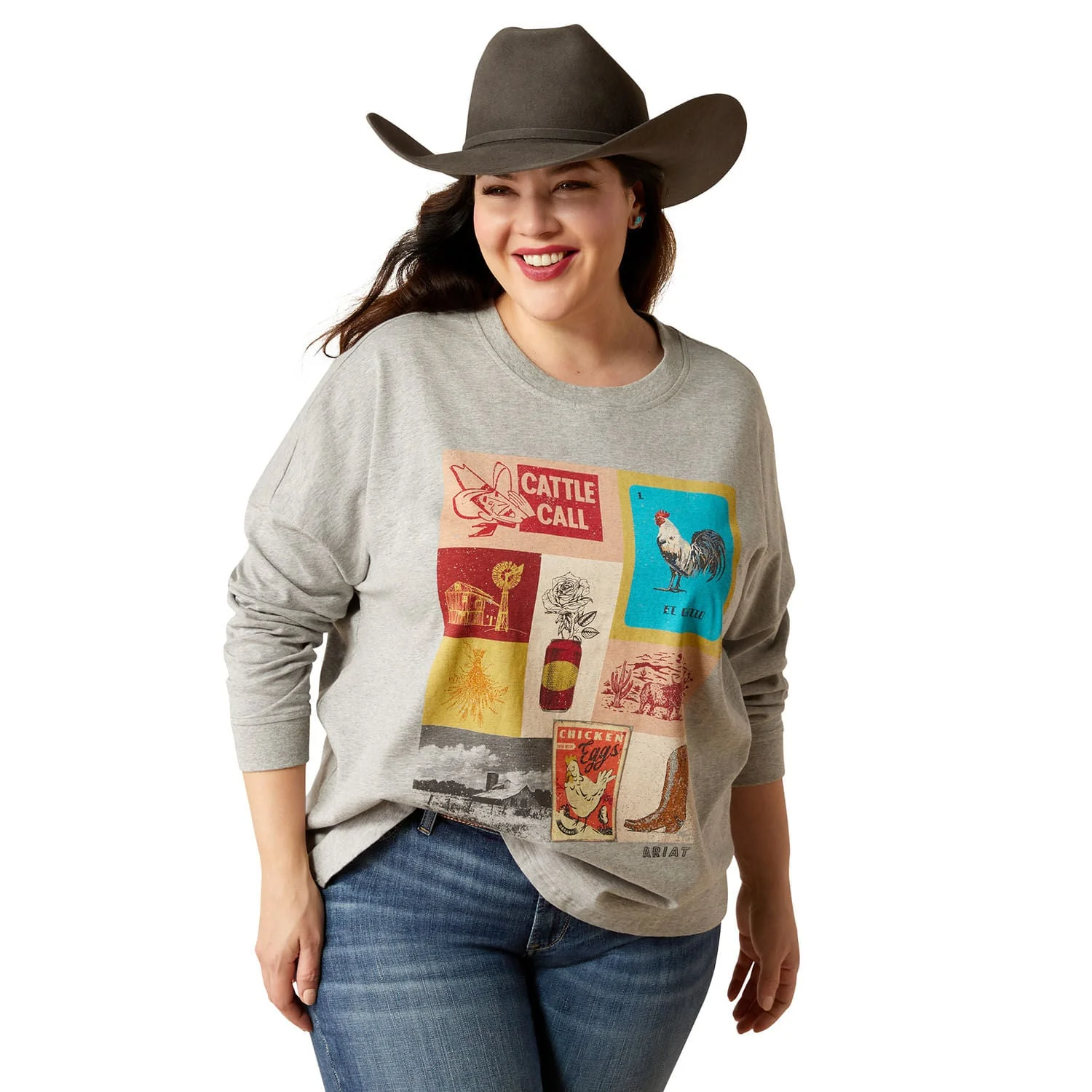 Ariat Women's Cattle Call Oversized Longsleeve Shirt - Buy Pet Shop