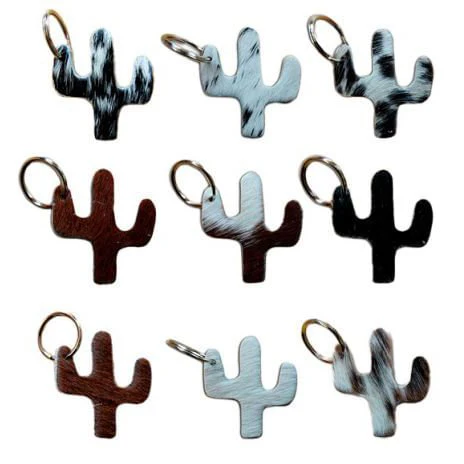 Showman Cowhide Cactus Keychain, Assorted - Buy Pet Shop