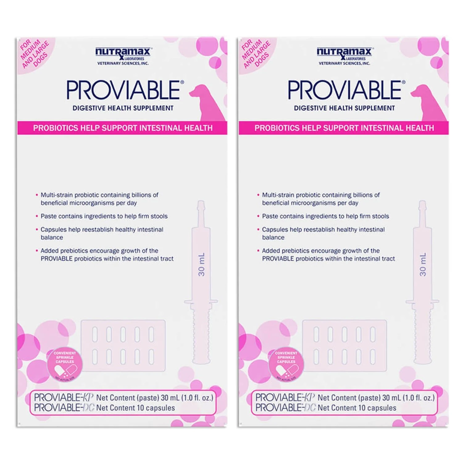 Nutramax Proviable-KP/DC Kit for Medium and Large Dogs, 30 mL Paste/10 Capsules - Buy Pet Shop