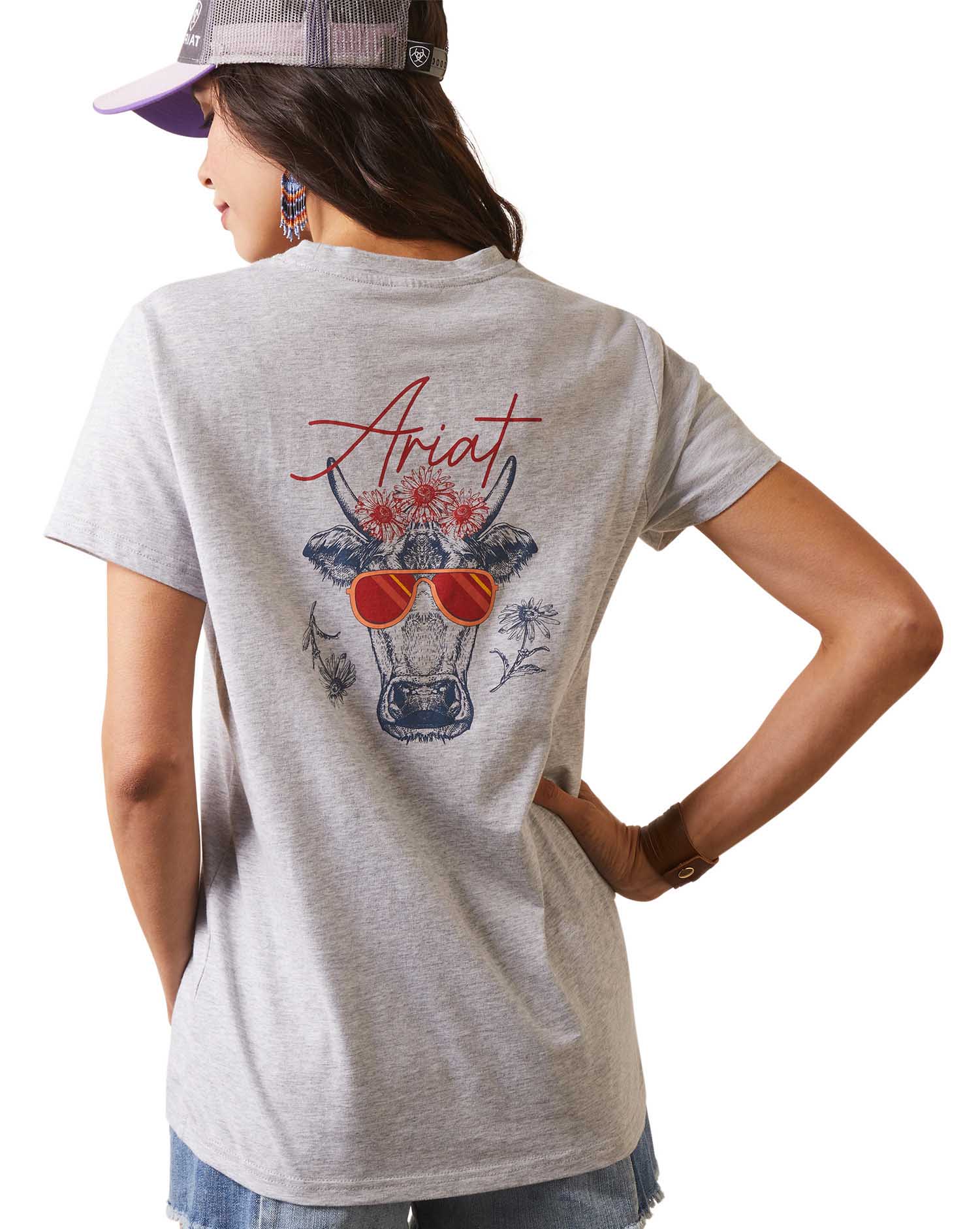 Ariat R.E.A.L. Cool Cow T-Shirt, Heather Gray - Buy Pet Shop