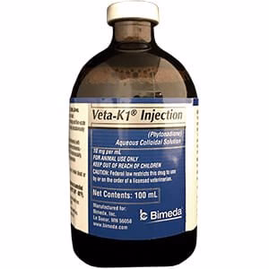 Rx Veta-K1 (phytonadione) Injection, 100ml - Buy Pet Shop