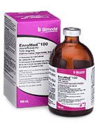 Rx EnroMed 100 (enrofloxacin) Injection for Swine & Cattle, 250 mL - Buy Pet Shop