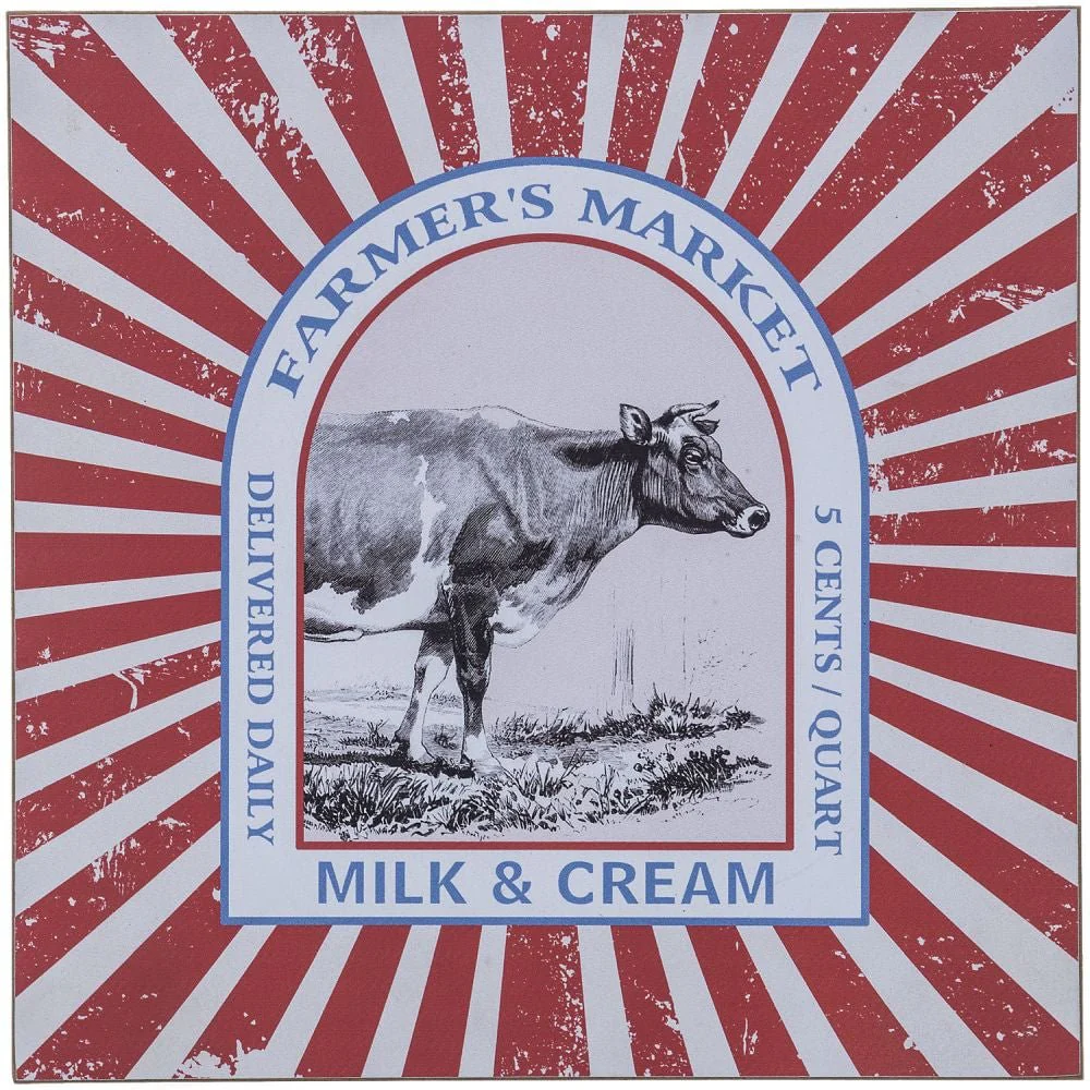 Farmer's Market Milk & Cream Wall Hanging - Buy Pet Shop