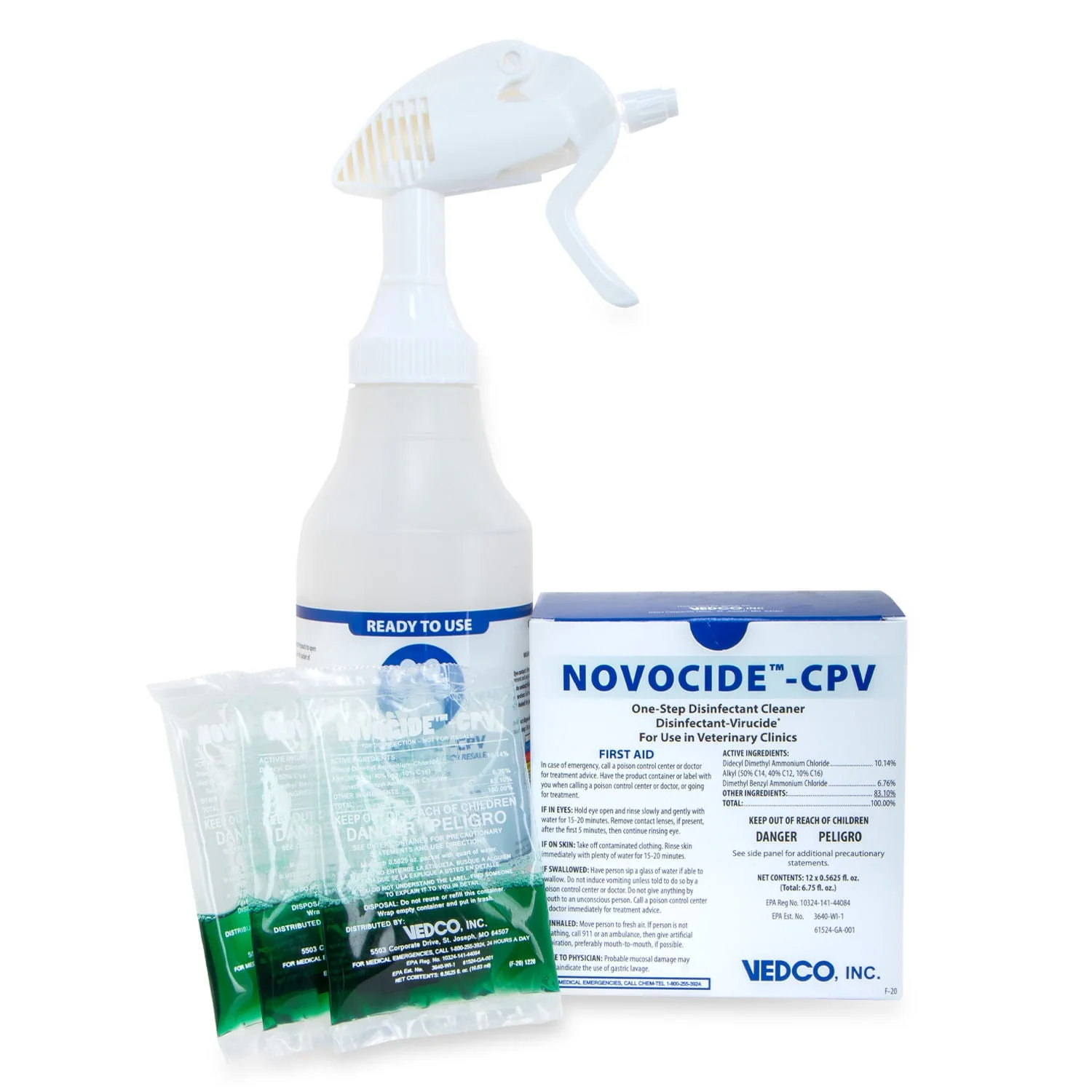 Novocide CPV, 12 Pack - One-Step Disinfectant Cleaner - Buy Pet Shop