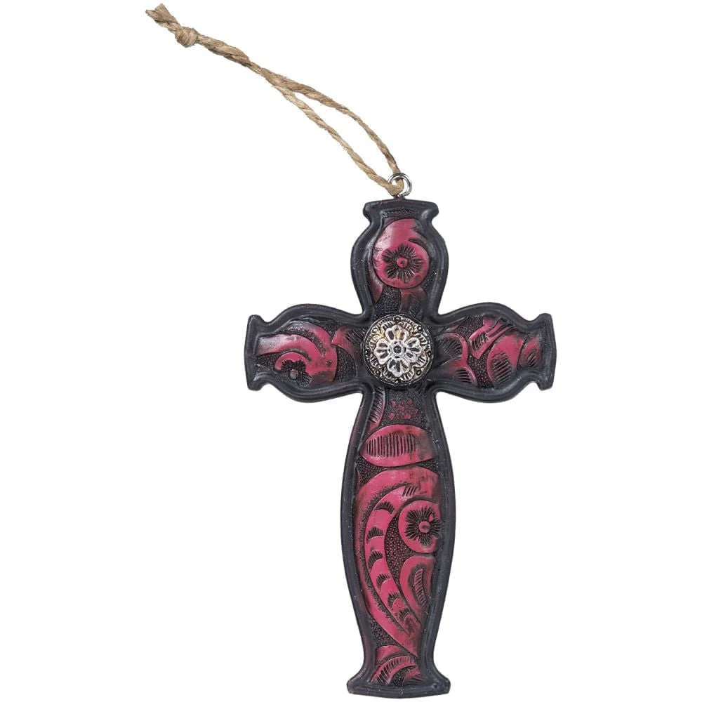 Pink Paisley Cross Ornament - Buy Pet Shop