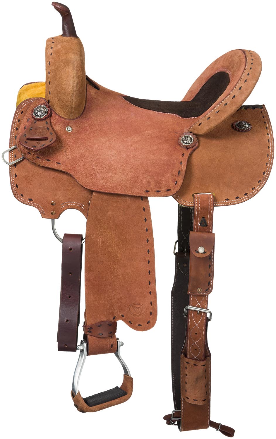 Royal King Branson Roughout Barrel Saddle, Brown - Buy Pet Shop