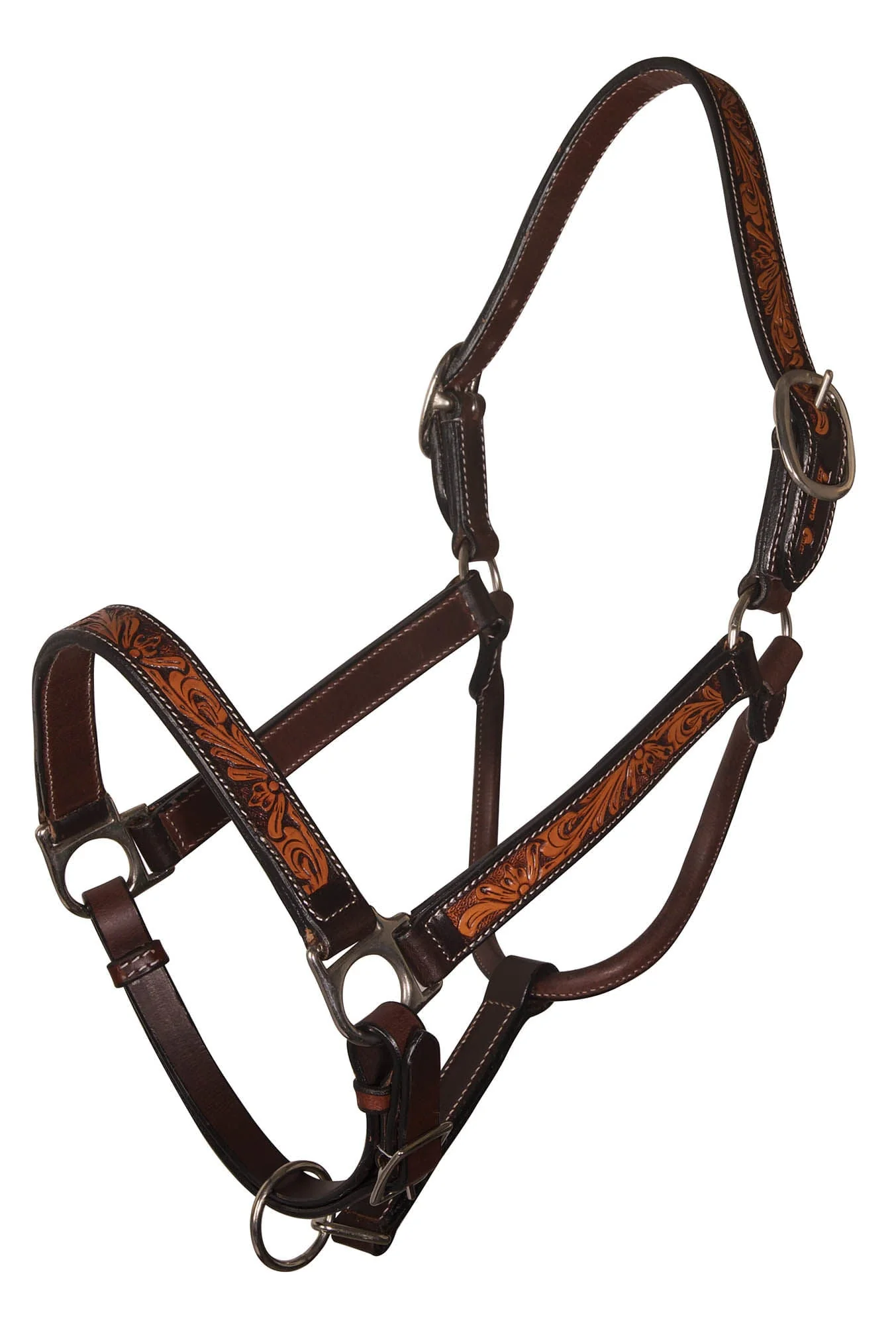 Two-Tone Floral Leather Halter for Horses - Buy Pet Shop