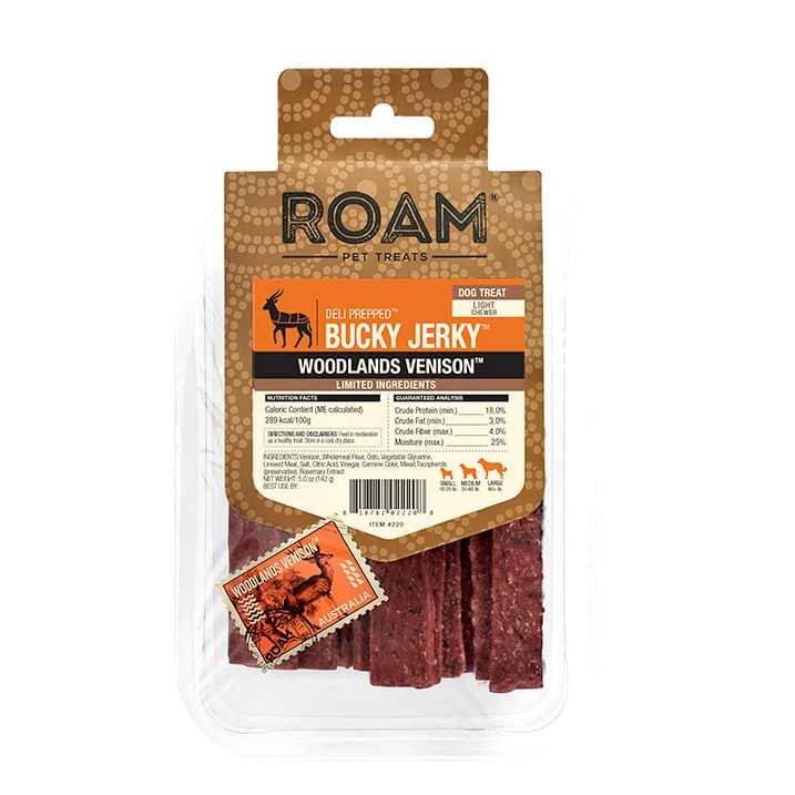 Roam Dog Treats Bucky Jerky - Buy Pet Shop
