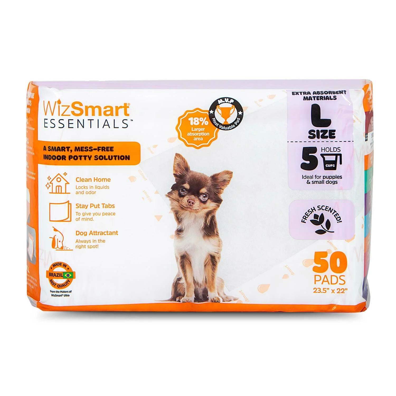WizSmart Essentials Pads, Large, 50 ct, Fresh Scented - Buy Pet Shop