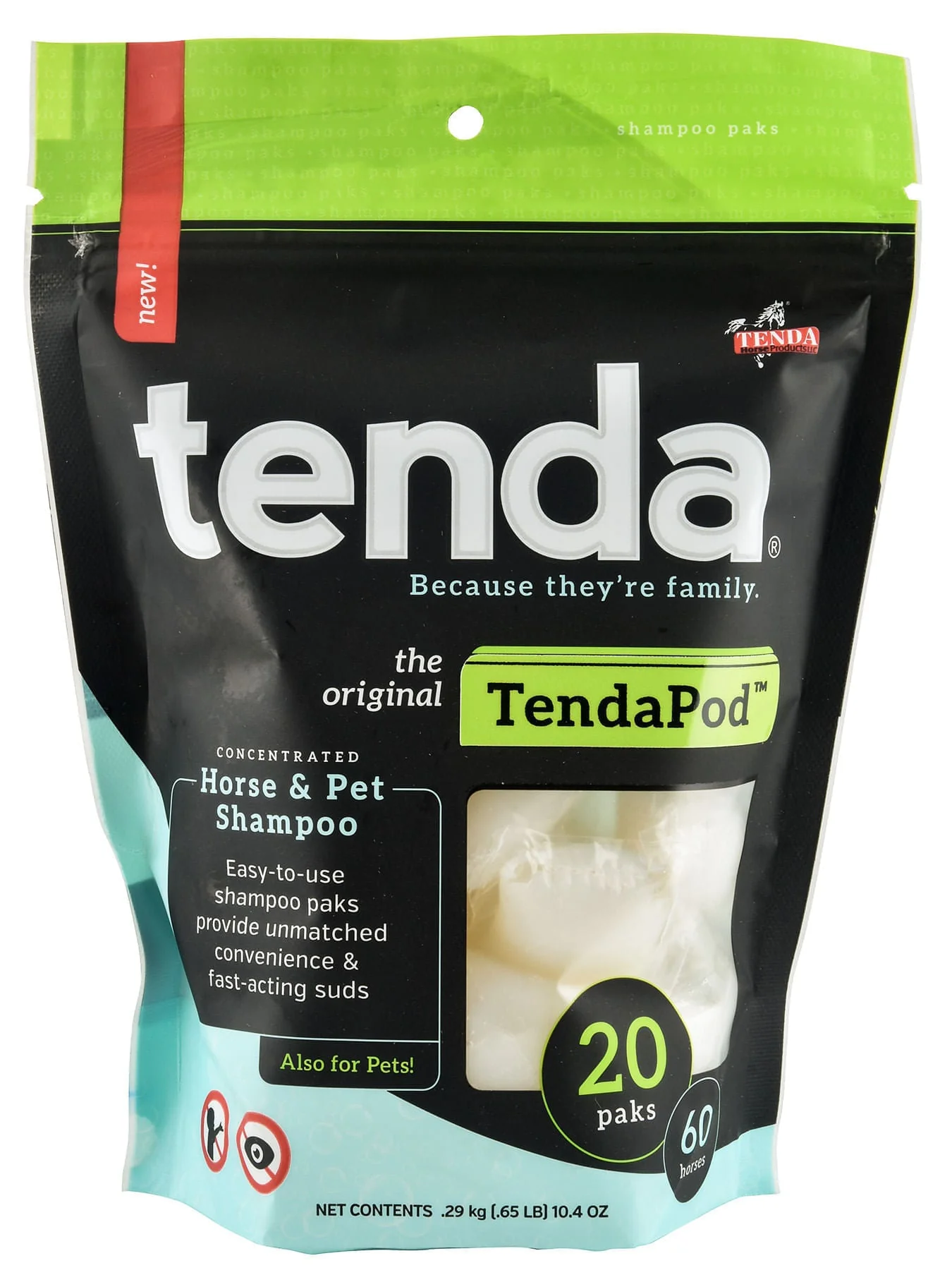 TendaPod Concentrated Horse & Pet Shampoo Paks, 20 Ct. - Buy Pet Shop