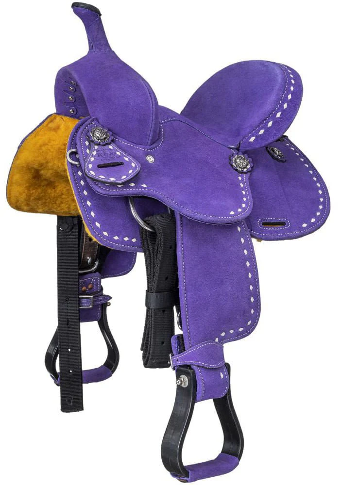 King Series Youth Stratford Suede Barrel Saddle - Buy Pet Shop